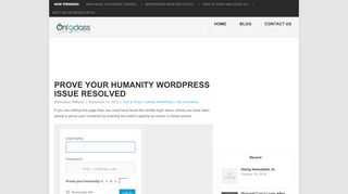 
                            9. Prove Your Humanity WordPress Issue Resolved - onl9class