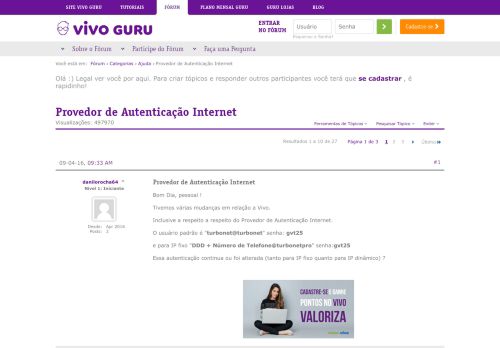 
                            1. Provedor de Autenticação Internet - Fórum Vivo