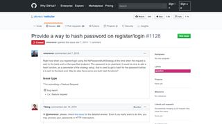 
                            5. Provide a way to hash password on register/login · Issue #1128 ...