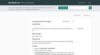 
                            6. Provide LDAP server login credentials - ServiceNow Product ...
