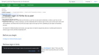 
                            2. Provide sign-in hints to a user | Smart Lock for Passwords on ...