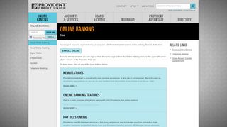 
                            1. Provident Credit Union: About Online Banking