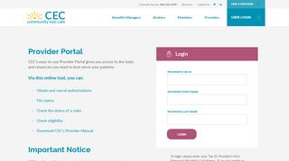
                            6. Provider Login - Community Eye Care