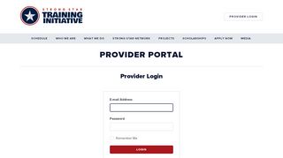 
                            13. Provider Login | Strong Star Training Initiative