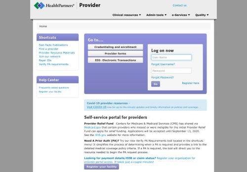 
                            12. Provider portal - HealthPartners