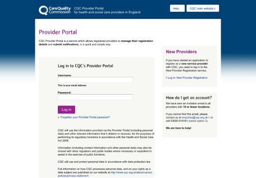 
                            1. Provider Portal | OLS - CQC
