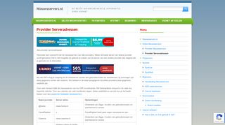 
                            13. Provider Serveradressen | Nieuwsservers.nl