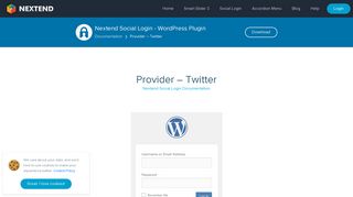 
                            9. Provider - Twitter – Nextend Social Login – WordPress Plugin