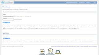 
                            7. ProviderConnect - Providers - Login - Beacon Health Options
