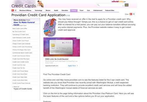 
                            11. Providian Credit Card Application - Streetdirectory.com