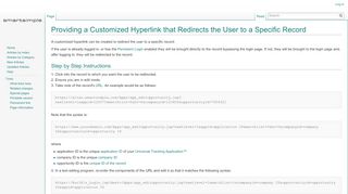 
                            7. Providing a Customized Hyperlink that Redirects the User to a Specific ...