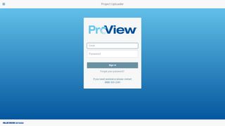 
                            9. ProView Project Uploader: Login