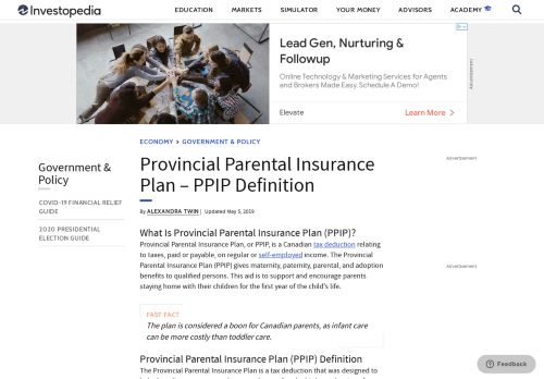 
                            11. Provincial Parental Insurance Plan – PPIP Definition - Investopedia