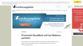
                            8. Provinzial NordWest will bei Maklern punkten - Vertrieb ...