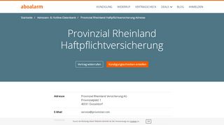 
                            7. Provinzial Rheinland Adresse, Telefonnumer und Fax - Aboalarm