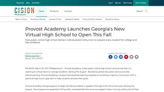
                            7. Provost Academy Launches Georgia's New Virtual High School to ...