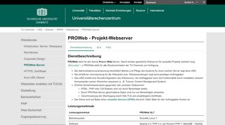 
                            6. PROWeb-Server | Webdienste | WWW | Dienste | URZ | TU Chemnitz