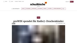 
                            12. proWIN spendet für Radio7-Drachenkinder - Schwäbische Zeitung