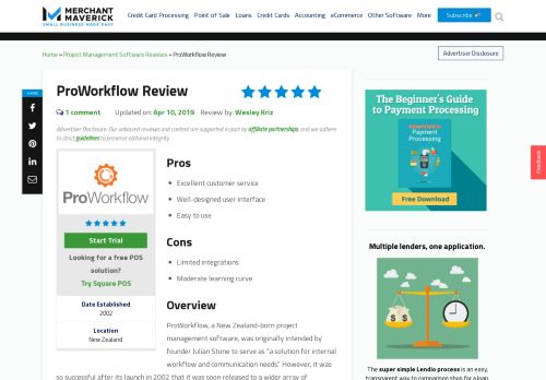 
                            3. ProWorkflow Review 2019 | Reviews, Ratings, Complaints ...