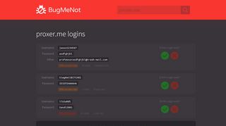 
                            5. proxer.me logins - BugMeNot