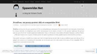 
                            12. ProxFree, un proxy gratuit, SSL et compatible IPv6 - Spawnrider.Net