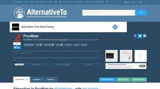 
                            11. ProxMate Alternatives and Similar Software - AlternativeTo.net
