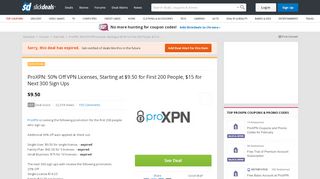 
                            10. ProXPN: 50% Off VPN Licenses, Starting at $9.50 for First ...