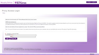 
                            13. Proxy Access Login - Murphy Online - University of St. Thomas