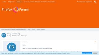 
                            9. Proxy Anmeldung - Firefox - Allgemein - Firefox Forum Hilfe bei ...