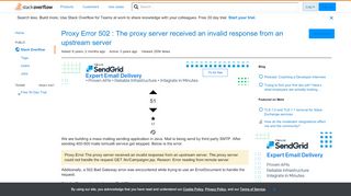 
                            1. Proxy Error 502 : The proxy server received an invalid response ...