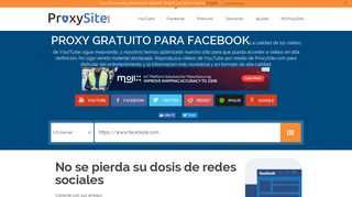 
                            1. Proxy para Facebook - ProxySite.com