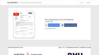 
                            11. Proxy Registration Form for Students | Deepak Yadav - Academia.edu