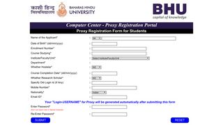 
                            6. Proxy Registration Form for Students