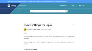 
                            1. Proxy settings for login - The Spotify Community