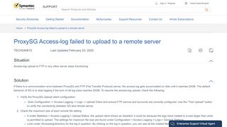 
                            12. ProxySG Access-log failed to upload to a remote server