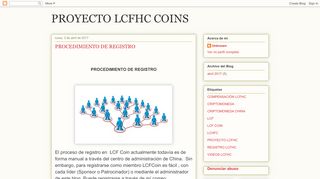 
                            6. PROYECTO LCFHC COINS: PROCEDIMIENTO DE REGISTRO