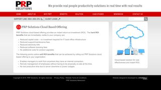 
                            6. PRP Solutions Cloud Based Offering | PRP Solutions