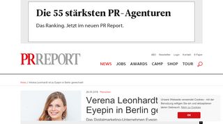 
                            5. PRReport | Verena Leonhardt ist zu Eyepin in Berlin gewechselt