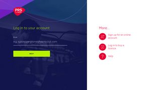 
                            5. PRS for Music: Login to your online account