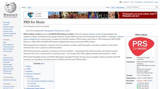 
                            5. PRS for Music - Wikipedia