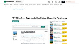 
                            13. PRTC Bus from Koyambedu Bus Station Chennai to Pondicherry ...
