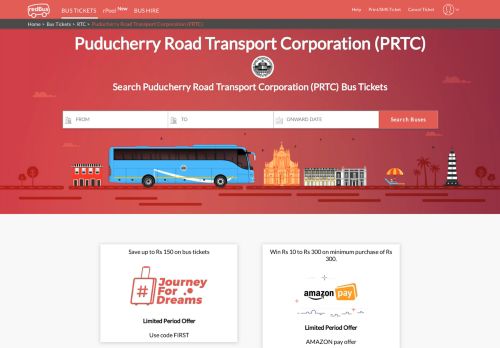 
                            3. PRTC Online Bus Ticket Booking, Bus Reservation, Time Table, Fares ...