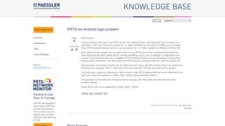 
                            10. PRTG for Android login problem | Paessler Knowledge Base