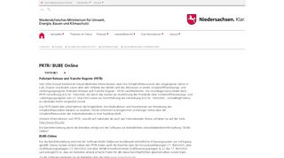 
                            4. PRTR/ BUBE Online | Nds. Ministerium für Umwelt, Energie, Bauen ...