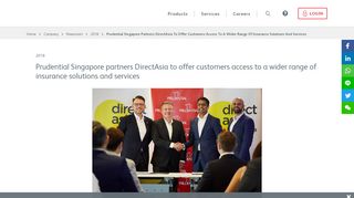 
                            8. Prudential Singapore partners DirectAsia to offer customers access ...