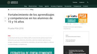 
                            6. Prueba PISA 2018 - Gobierno de México