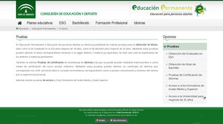 
                            6. Pruebas - Consejería de Educación - Junta de Andalucía