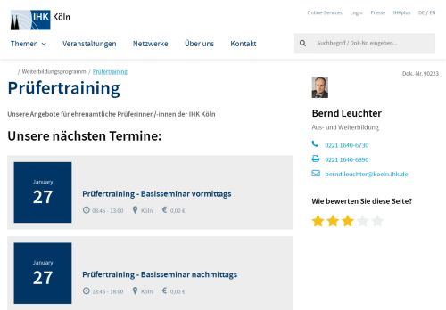 
                            8. Prüfertraining - IHK Köln