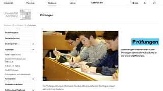 
                            3. Prüfungen | Im Studium | Studieren | Universität Konstanz