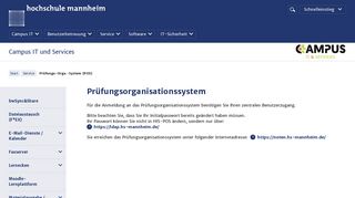 
                            10. Prüfungs-Orga.-System (POS) - (CIT) - Hochschule Mannheim